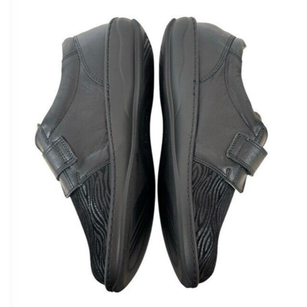 David Tate Evita Leather Fabric Hook & Loop Comfort Shoes Black Soft Size 9 New - Picture 4 of 8